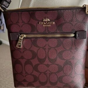 Coach Signature Burgundy Mini Crossbody CF340 NWOT